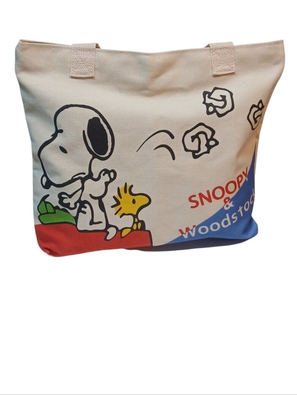 Peanuts -NWT Snoopy & Woodstock,Ladies Lg Canvas Tote Bag,2 inside Pockets, 14"W - Picture 15 of 15